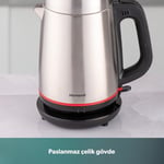 Homend Royaltea 1711h Çelik Çay Makinesi Inox Siyah