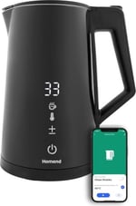 Homend Smart Heatrow 1616H Dokunmatik, Çift Duvarlı, Paslanmaz Çelik, Sessiz Cool Touch, XL Su Isıtıcı Wi-Fi ile kontrol