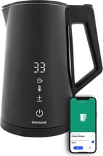 Homend Smart Heatrow 1616H Dokunmatik, Çift Duvarlı, Paslanmaz Çelik, Sessiz Cool Touch, XL Su Isıtıcı Wi-Fi ile kontrol