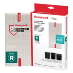 Honeywell HEPA Hava Temizleyici Filtre R, HPA 100/200/300 ve 5000 Serisi için 1'li Paket - Havadaki Alerjen Hava Filtresi Orman Yangını/Duman, Polen, Hayvan Kepeği ve Tozu Hedefler