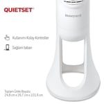 HONEYWELL QuietSet HYF260 Tüm Oda İçin Salınımlı Kule Vantilatör, 5 Hız Ayarı, 80 Derece Salınım, Zamanlayıcı Fonksiyonu, Aydınlatma, Otomatik Kapanma, Uzaktan Kumanda