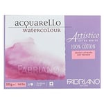 Honsell 302330 - Fabriano Artistico Acquarello sulu boya, yüksek kaliteli sanatçı - sulu boya kartonu, ekstra beyaz, saten sıcak preslenmiş, yakl. 23 x 30,5 cm, 20 yaprak 300 g/m²