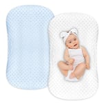 Hooyax Minky Bebek Şezlong Kılıfı 2'li Paket Birinci Sınıf Yenidoğan Şezlong Kılıfları, Bebek Yuvası Şezlongları için Organik Çıkarılabilir Bebek Kılıfları, Erkek Kızlar için Ultra Yumuşak Rahat Kesim