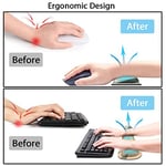 HOPONY Klavye Mouse Pad Seti, Masa Pedi + Klavye Bilek Dayanağı Desteği+Bilek Dayanağı, Kolay Yazma Ağrısı Giderici, 4 Adet (31,5 x 11,8 inç) Ergonomik XXL Ultra Kalın Mousepad Masa Mat Yapraklar
