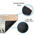 HOPONY Klavye Mouse Pad Seti, Masa Pedi + Klavye Bilek Dayanağı Desteği+Bilek Dayanağı, Kolay Yazma Ağrısı Giderici, 4 Adet (31,5 x 11,8 inç) Ergonomik XXL Ultra Kalın Mousepad Masa Mat Yapraklar