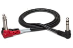Hosa 1/4 inç TRS (M) - Dual 1/4 inç TS (M) 90 Açılı Insert Kablo 1 m (STP-201RR)