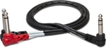Hosa 1/4 inç TRS (M) - Dual 1/4 inç TS (M) 90 Açılı Insert Kablo 1 m (STP-201RR)