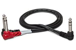 Hosa 1/4 inç TRS (M) - Dual 1/4 inç TS (M) 90 Açılı Insert Kablo 1 m (STP-201RR)