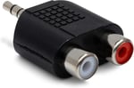 Hosa GRM-193, Adaptör, Dual RCA - 3,5 mm TRS - Seçenekler: RCA açı TS 0,64 cm (1/4 inç), RCA için XLR3F, RCA - 3...