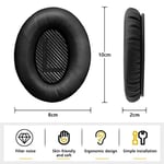 Hossom Bose QuietComfort 35 II için yedek kulak yastığı, Bose QuietComfort 35 kulaklık için premium yedek ped, QC35, QC25, QC15/Ae2, Ae2i, Ae2w / Sound Link/True için yedek ped (siyah)