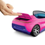 Hot Wheels Barbie Cabrio RC Pembe Uzaktan Kumandalı Araba, Çıkartma Dahildir, İki Bebek ve Açılabilir Bagaj için Koltuk, Çocuk Oyuncağı, 4 Yaş, JBH05