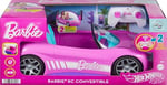 Hot Wheels Barbie Cabrio RC Pembe Uzaktan Kumandalı Araba, Çıkartma Dahildir, İki Bebek ve Açılabilir Bagaj için Koltuk, Çocuk Oyuncağı, 4 Yaş, JBH05