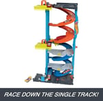 Hot Wheels Heyecanlı Yarış Kulesi Oyun Seti 1 adet oyuncak araba ve Dönüşen Yarış Kulesi oyun seti içeren Hot Wheels™ şehri pist seti HKX43