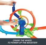 Hot Wheels Hızlı Fırlatma ve Döngü Parkuru Oyun Seti Hot Wheels Hızlı Fırlatma ve Döngü Parkuru Oyun Seti ve 1:64 ölçekli metal oyuncak araba, çarpışma temalı pist seti JBX65