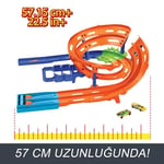 Hot Wheels İkili Yarış ve Akrobasi Pisti Hot Wheels İkili Yarış ve Akrobasi Pisti, 2 adet 1:64 ölçekli oyuncak araba, kolayca saklanabilir HTK17