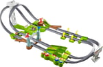 Hot Wheels Mario Kart Çılgın Dönüş Parkuru Seti, 5 Yaş ve Üzeri için 1:64 Ölçekli Replika Metal Araç GCP27