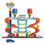Hot Wheels Mega Araba Yıkama Kulesi Hot Wheels™ City Mega Araba Yıkama ile 1 adet Renk Değiştiren Arabalar™ aracı, çocuklar için oyuncak HDP05