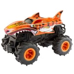 Hot Wheels Monster Trucks RC 1:24 Tiger Shark Uzaktan Kumandalı Araç HNV03 | 1:24 Ölçekli Büyük Boy Kamyon Off-Road Lastikleri ile Her Yerde Sürmek, HNV03