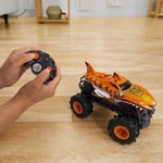 Hot Wheels Monster Trucks RC 1:24 Tiger Shark Uzaktan Kumandalı Araç HNV03 | 1:24 Ölçekli Büyük Boy Kamyon Off-Road Lastikleri ile Her Yerde Sürmek, HNV03