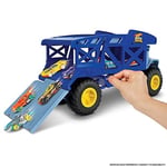 Hot Wheels Monster Trucks Rhino Taşıyıcı Kamyon, 12 adet 1:64 ölçekli Monster Trucks veya 32 adet Hot Wheels araç taşır, fırlatma için rampası bulunur, 3 yaş ve üzeri HFB13