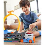 Hot Wheels Standlı Tır, 18 Araç Kapasiteli, Çemberli, Fırlatıcılı, GCK38