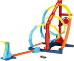 Hot Wheels Track Builder Spiral Dönüşlü Pist Oyun Seti, yaratıcı spiral pist yarışları, hedefi vurmanın 2 yolu, 1 adet Hot Wheels araç dahil, 6 yaş ve üzeri HDX79