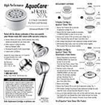 Hotel Spa Aquacare By 1139 Yedek Tek Kullanımlık 3 Kademeli Kartuş Gelişmiş Yüksek Yoğunluklu Süper Kompakt Evrensel Duş Filtresi Veya Filtreli Duş Başlıkları/El Duşları ile Kullanım İçin
