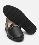 HOTİÇ Hakiki Deri Siyah Kadın Loafer