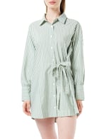 House of Silk 2022DRESS007 Stripes Koton Gömlek Elbise