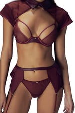 House of Silk Fleur Tül Sütyen Bordo Sütyen Kadın
