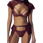 House of Silk Fleur Tül Sütyen Bordo Sütyen Kadın