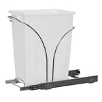 Household Essentials Glidez Krom Kaplama Çelik Çekme/Kaydırmalı Gizli Tekli 9 Galon Plastik Çöp Kovası Dolap Altı Kullanım için - Standart Boy Dolap,  - Seçenekler: 9 gallon, 5 gallon, 9 gallon double