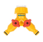 HOZELOCK 2256H Çift Çıkışlı, İkili (2'li), Vanalı Musluk Bağlantısı, Dağıtıcı Adaptörü