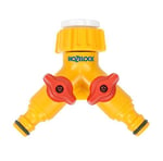 HOZELOCK 2256H Çift Çıkışlı, İkili (2'li), Vanalı Musluk Bağlantısı, Dağıtıcı Adaptörü