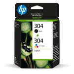 HP 304 (3JB05AE) Multipack Orijinal Yazıcı Kartuşları 1x Siyah, 1x Renk HP DeskJet 26xx, 37xx, ENVY 50xx, 2 Sayı (1'li Paket), 120 sayfa (siyah)