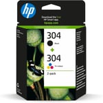HP 304 (3JB05AE) Multipack Orijinal Yazıcı Kartuşları 1x Siyah, 1x Renk HP DeskJet 26xx, 37xx, ENVY 50xx, 2 Sayı (1'li Paket), 120 sayfa (siyah)