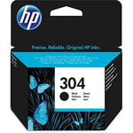 HP 304 Siyah Mürekkep Kartuş, 120 Sayfa (N9K06AE) - Seçenekler: HP 304 (120 sf), HP 301 (190 sf)