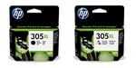 HP 6ZA94AE 305XL Yüksek Verimli Orijinal Mürekkep Kartuşları, Siyah/Üç Renkli, Çoklu Paket