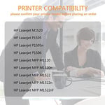 HP CB436A 36A Toner Kartuşları HP Laserjet M1520 P1505 P1505n P1506 MFP M1120 M1120n M1522 M1522n M1522nf Yazıcı ile Uyumlu (1 x Siyah)