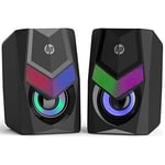 HP DHE-6000 2.0 RGB Gaming Multimedya Speaker Hoparlör, Siyah