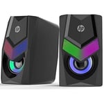 HP DHE-6000 2.0 RGB Gaming Multimedya Speaker Hoparlör, Siyah