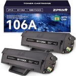 HP Lazer 135wg Toner için HP 106A W1106A için ZIPRINT 106A Toner Uyumlu, HP Lazer MFP 137fwg Toner (Çipli, 2 Siyah)