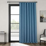 HPD Half Price Drapes BOCH-LN-DW-P keten karartma perdesi, ekstra geniş, 100 x 108 cm, denim - Seçenekler: 50W x 84L, 100 X 84, 100 X 96, 100 X 108, 100 X 120...