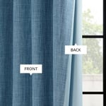HPD Half Price Drapes BOCH-LN-DW-P keten karartma perdesi, ekstra geniş, 100 x 108 cm, denim - Seçenekler: 50W x 84L, 100 X 84, 100 X 96, 100 X 108, 100 X 120...