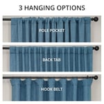 HPD Half Price Drapes BOCH-LN-DW-P keten karartma perdesi, ekstra geniş, 100 x 108 cm, denim - Seçenekler: 50W x 84L, 100 X 84, 100 X 96, 100 X 108, 100 X 120...