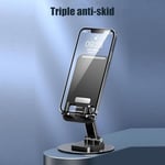 HT-A10 Masaüstü Telefon Tablet Tutucu Stand Taşınabilir Portatif Metal Taban 360 Derece Dönebilir