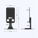 HT-A10 Masaüstü Telefon Tablet Tutucu Stand Taşınabilir Portatif Metal Taban 360 Derece Dönebilir