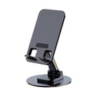 HT-A10 Masaüstü Telefon Tablet Tutucu Stand Taşınabilir Portatif Metal Taban 360 Derece Dönebilir