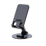 HT-A10 Masaüstü Telefon Tablet Tutucu Stand Taşınabilir Portatif Metal Taban 360 Derece Dönebilir