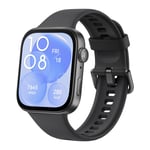 HUAWEI WATCH FIT 3 Akıllı Saat, iOS ve Android ile uyumlu, 1.82 inç AMOLED Ekran, Ultra İnce Tasarım, Kapsamlı Sağlık Takibi, Kapsamlı Sağlık Yönetimi, 10 Güne Kadar Pil Ömrü, Siyah